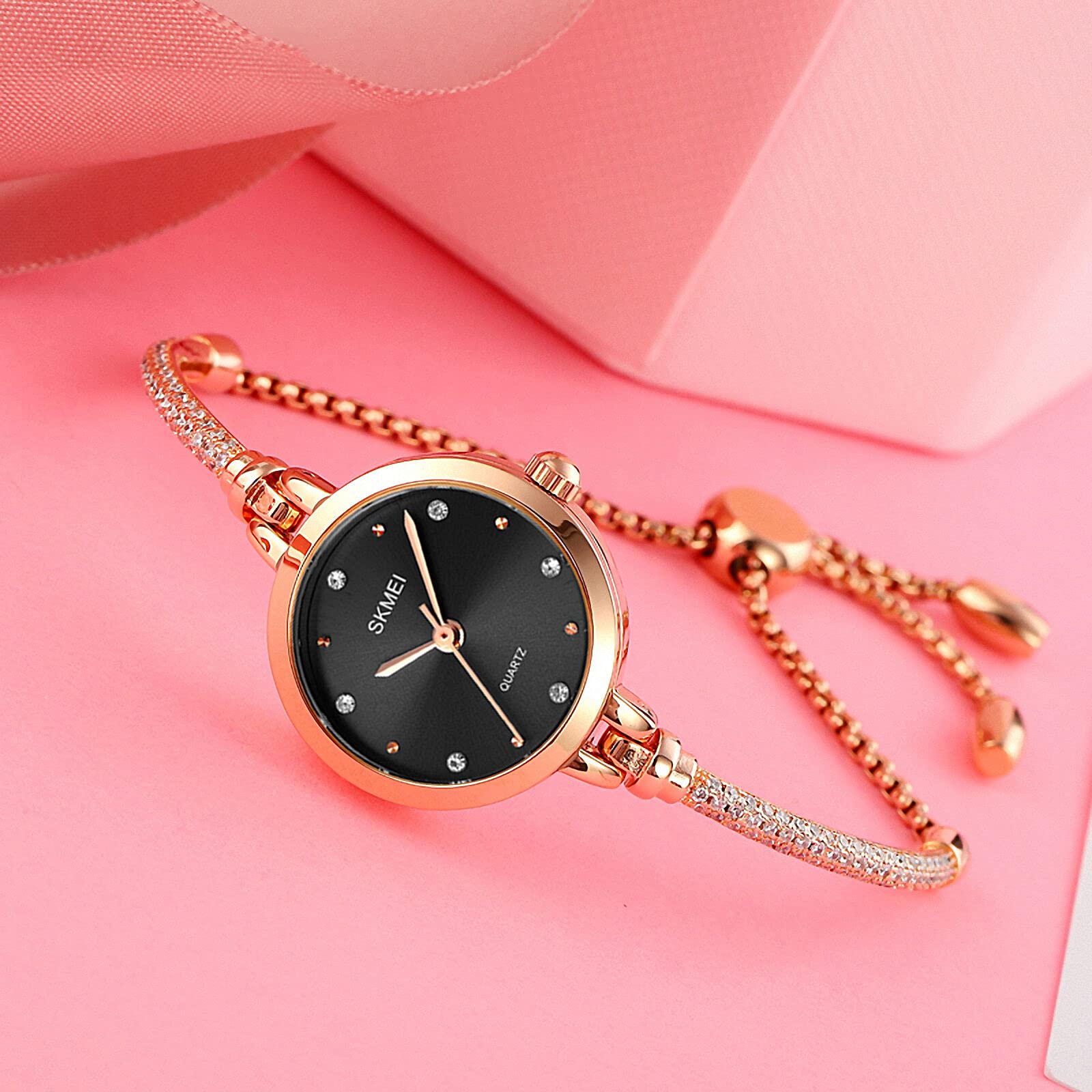 Foto 6 pulgar | Venta Internacional - Reloj De Pulsera Skmei Para Mujer, Moderno, Delgado, Resistente Al Agua, 30 M