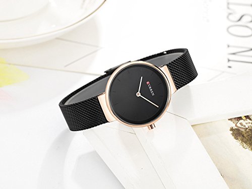 Foto 5 pulgar | Venta Internacional - Reloj para Mujer Curren Resistente al Agua Negro