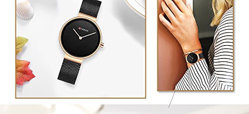 Foto 8 pulgar | Venta Internacional - Reloj para Mujer Curren Resistente al Agua Negro