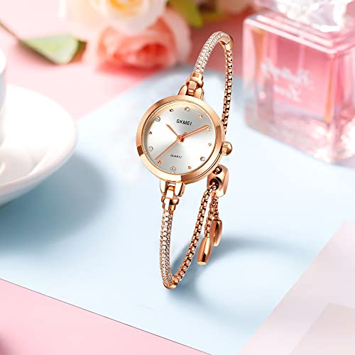 Foto 4 pulgar | Venta Internacional - Vestido De Oro Rosa Watch Fanmis Para Mujer Con Diamantes Brillantes