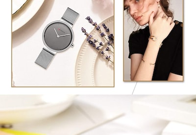 Foto 5 | Venta Internacional - Reloj Carlien Fashion Simple, Cuarzo, Acero Inoxidable, Para Mujer