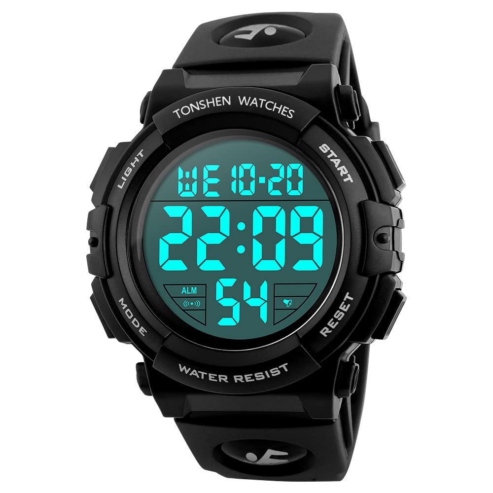 Foto 2 pulgar | Venta Internacional - Reloj Deportivo Tonshen Led Digital Con Alarma Impermeable De 50 M