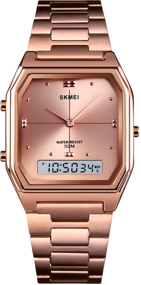 Venta Internacional - Reloj para Mujer Gosasa Digital Acero Inoxidable Oro Rosado