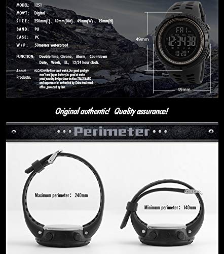 Foto 6 | Venta Internacional - Reloj Digital Alcadan Sk 1251 Para Hombre Con Cronómetro Impermeable