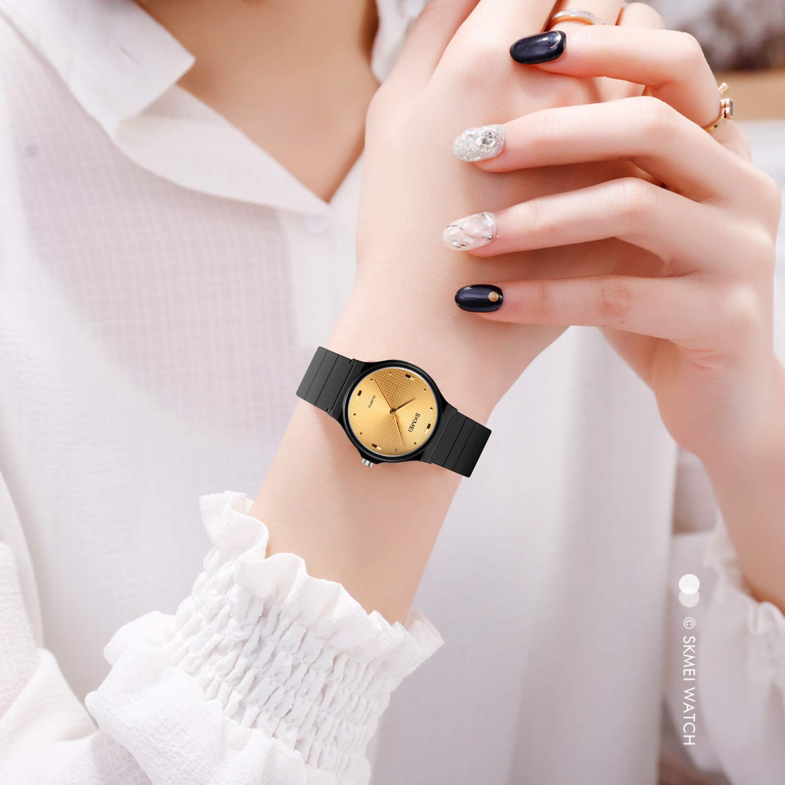 Foto 6 pulgar | Venta Internacional - Reloj para Mujer Skmei Impermeable Dorado