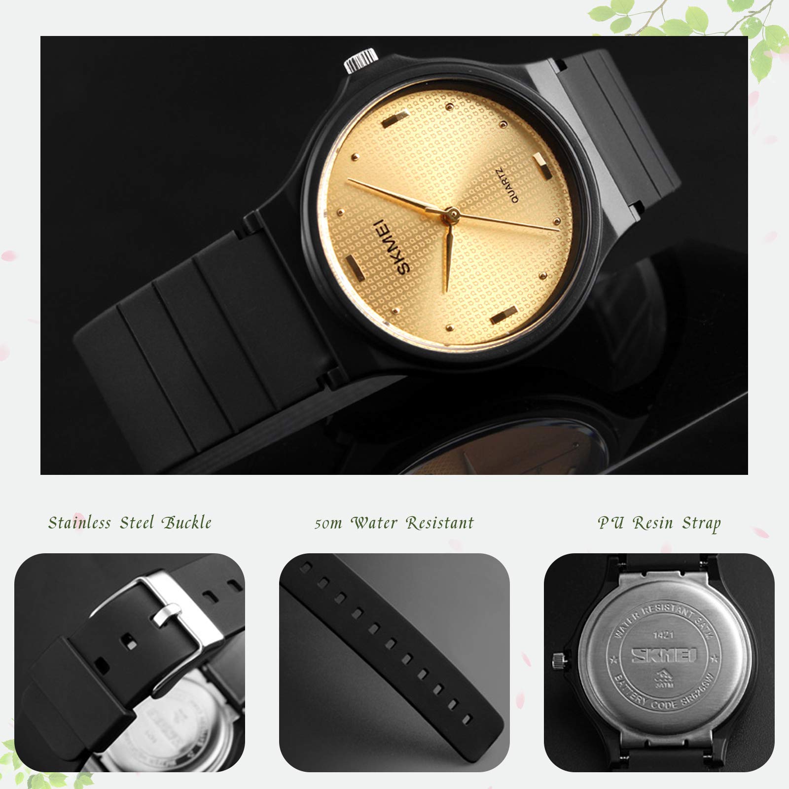 Foto 8 pulgar | Venta Internacional - Reloj para Mujer Skmei Impermeable Dorado