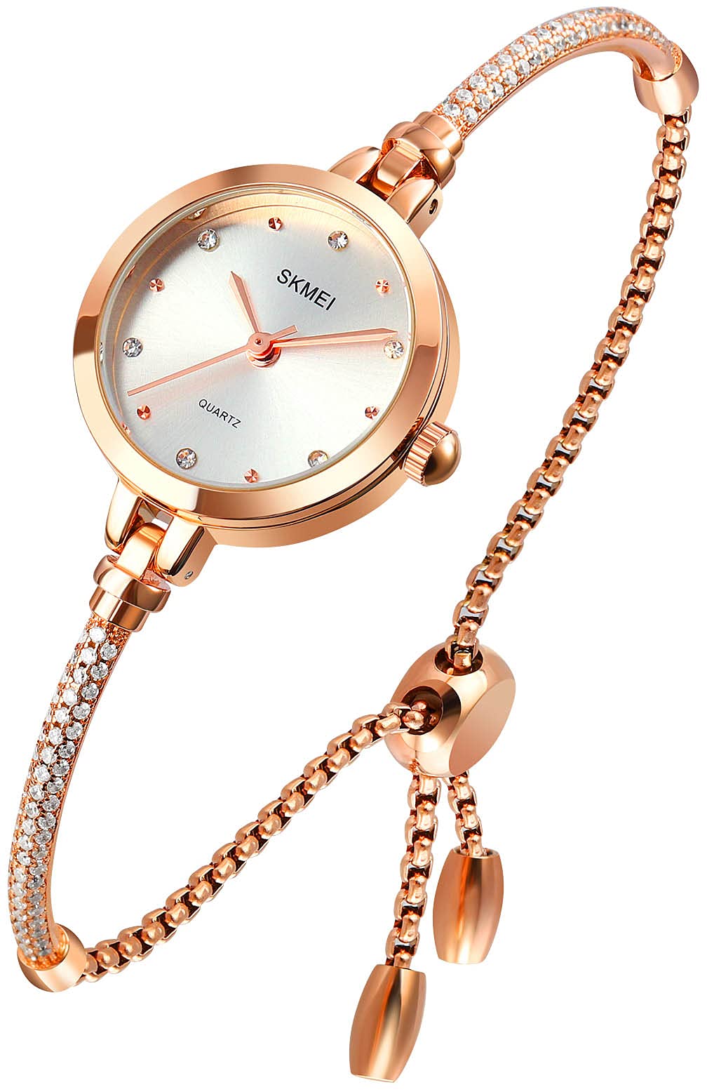 Venta Internacional - Vestido De Oro Rosa Watch Fanmis Para Mujer Con Diamantes Brillantes $929