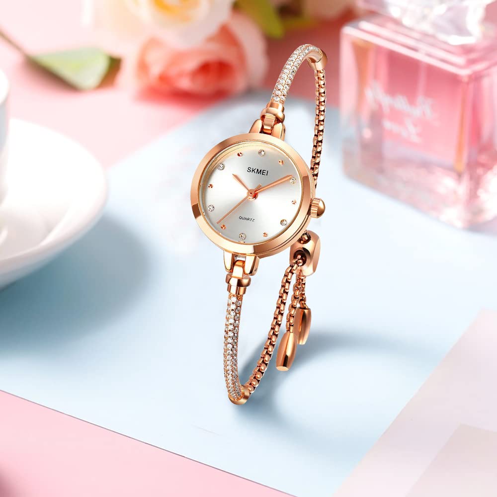 Foto 4 pulgar | Venta Internacional - Vestido De Oro Rosa Watch Fanmis Para Mujer Con Diamantes Brillantes