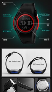 Foto 6 | Venta Internacional - Reloj Deportivo Digital Gosasa 50 M Con Alarma Impermeable, Color Verde Militar