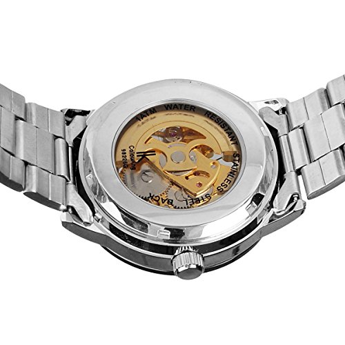Foto 5 pulgar | Venta Internacional - Reloj Ik Luxury Ik 98226 Esqueleto Automático De Acero Inoxidable