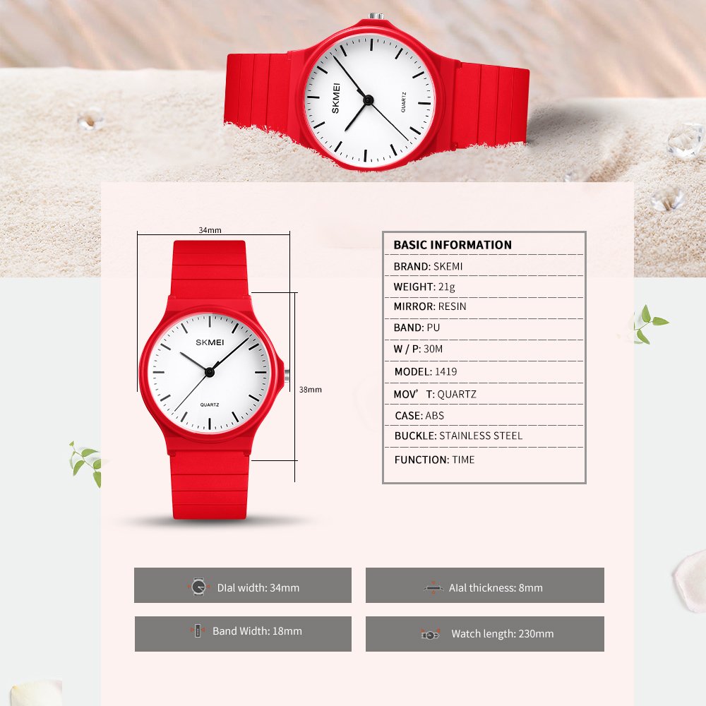 Foto 8 pulgar | Venta Internacional-Reloj Skmei Rojo para Mujer