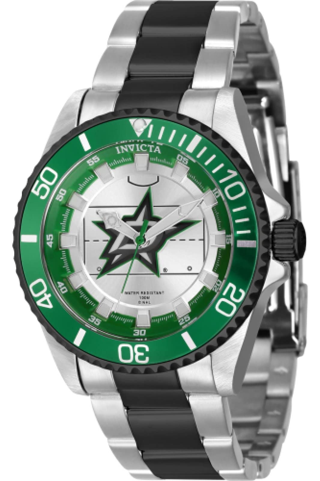 Foto 2 pulgar | Reloj Invicta Nhl Dallas Stars Con Esfera Plateada Y Cuarzo  - Venta Internacional.