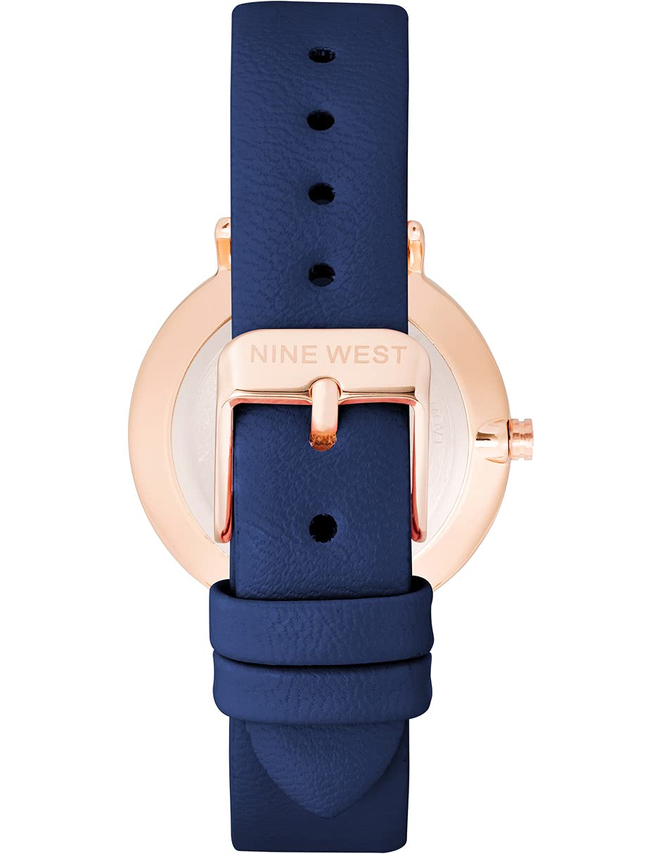 Foto 4 pulgar | Reloj Nine West con Correa Azul Marino para Mujer- Venta Internacional