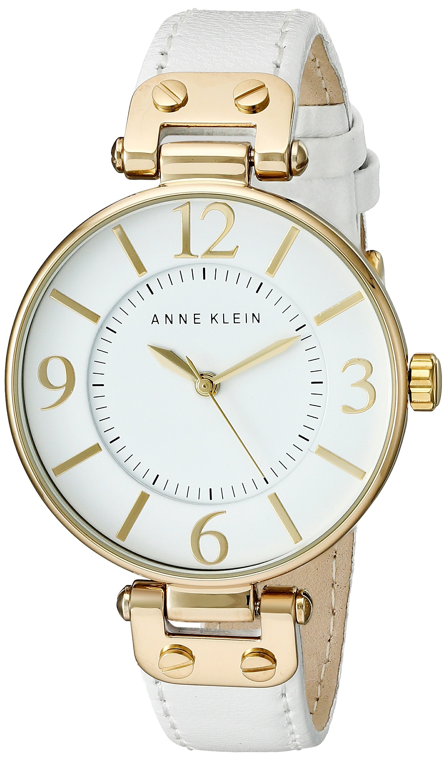 Reloj Anne Klein 109168wtwt Con Correa de Piel Dorada para Mujer - Venta Internacional