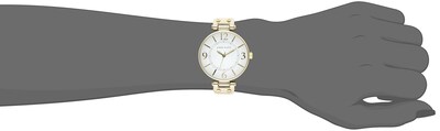 Foto 2 | Reloj Anne Klein 109168wtwt Con Correa de Piel Dorada para Mujer - Venta Internacional