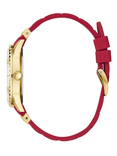 Foto 3 | Reloj Guess Gold-Tone + Iconic Red Silicone para Mujer - Venta Internacional