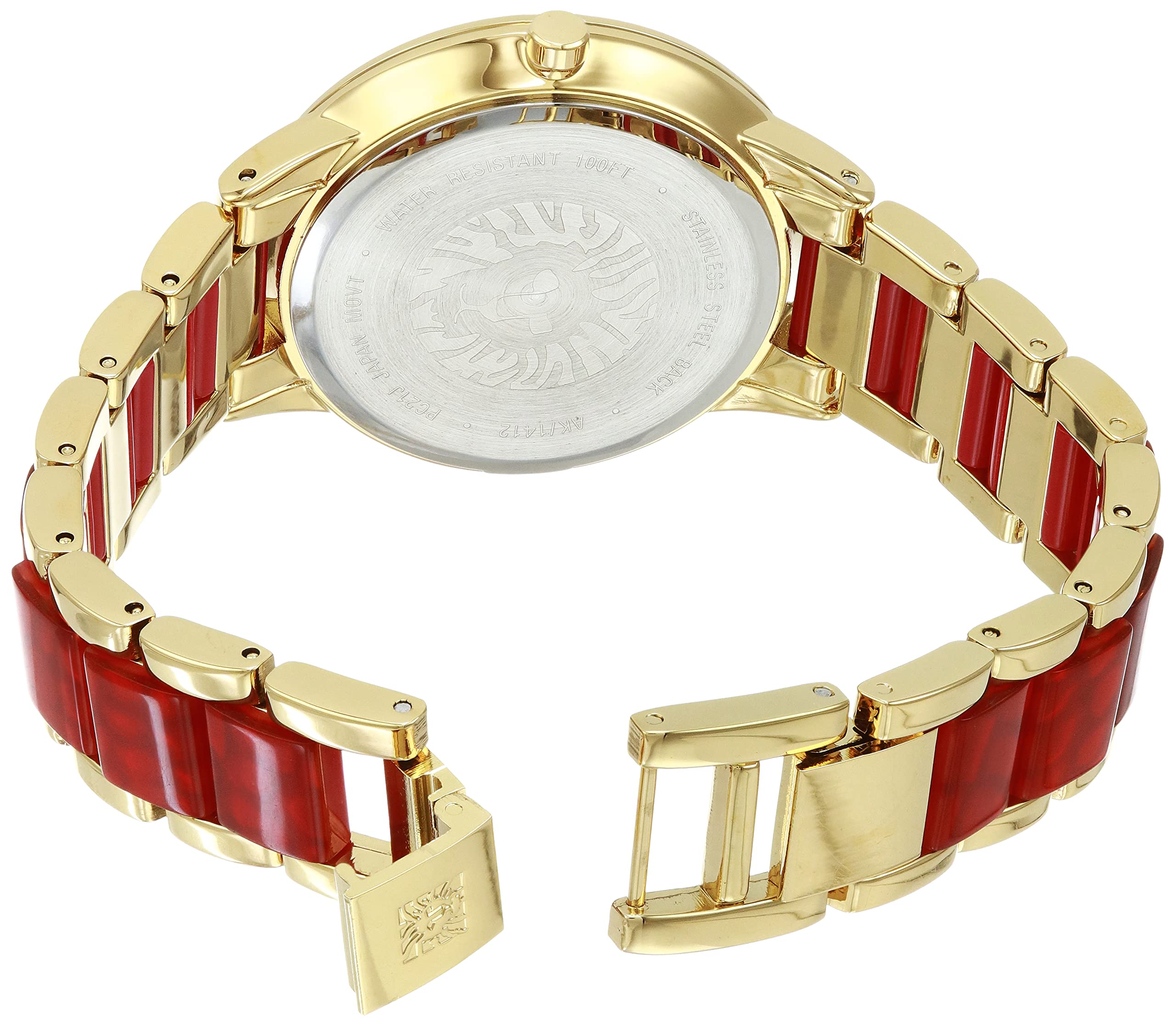 Foto 4 pulgar | Reloj Anne Klein Esfera Roja para Mujer - Venta Internacional