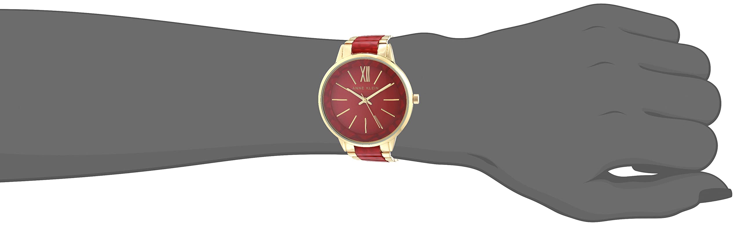 Foto 7 pulgar | Reloj Anne Klein Esfera Roja para Mujer - Venta Internacional