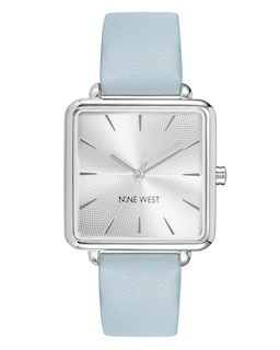 Foto 1 | Correa Watch Nine West de Piel Sintética Azul Claro para Mujer - Venta Internacional