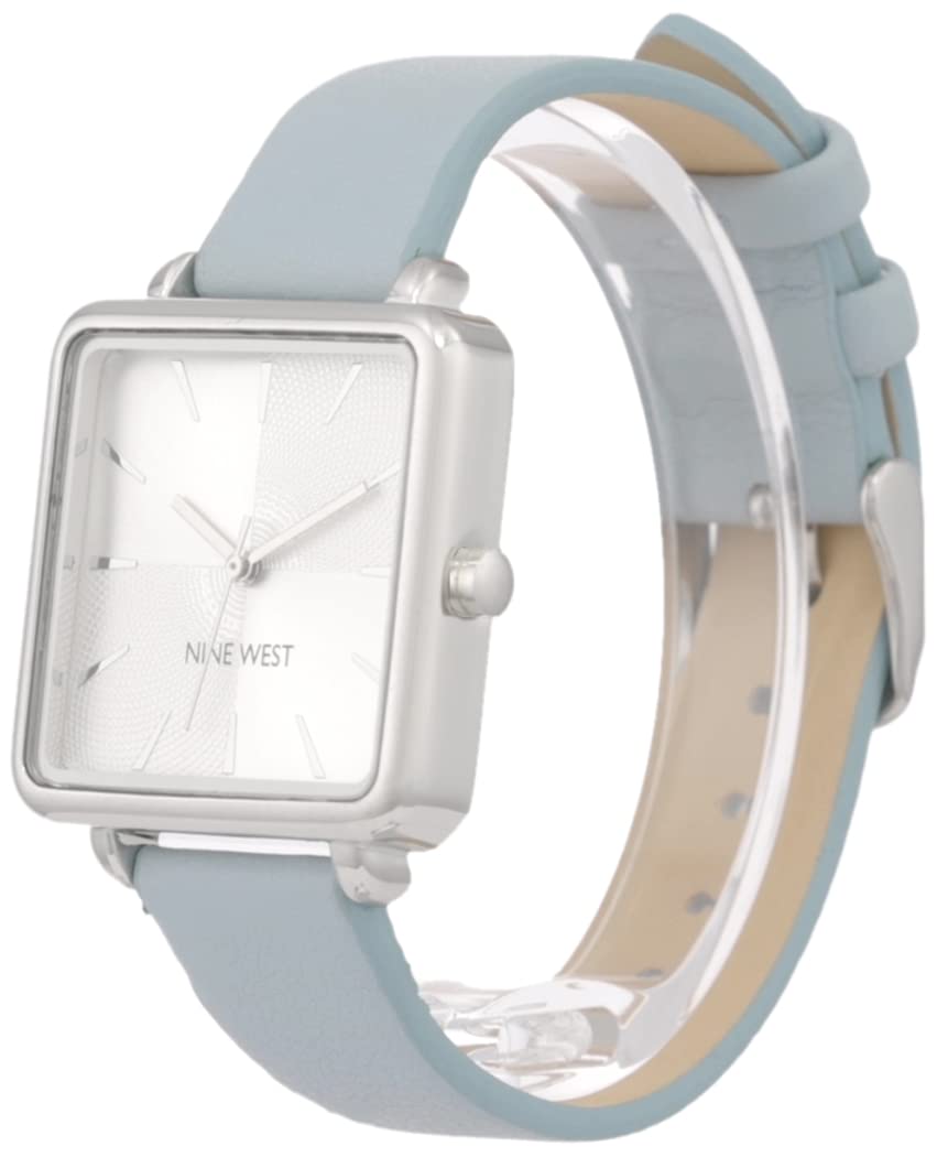 Foto 4 | Correa Watch Nine West de Piel Sintética Azul Claro para Mujer - Venta Internacional