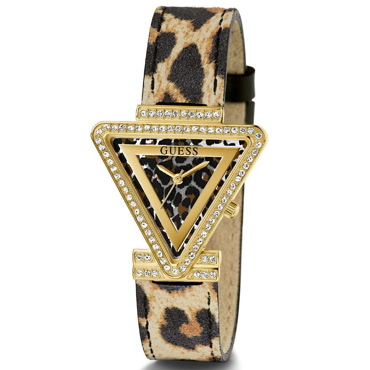 Foto 2 | Reloj Guess Correa con Estampado Animal de 34 Mm Funda Dorada - Venta Internacional