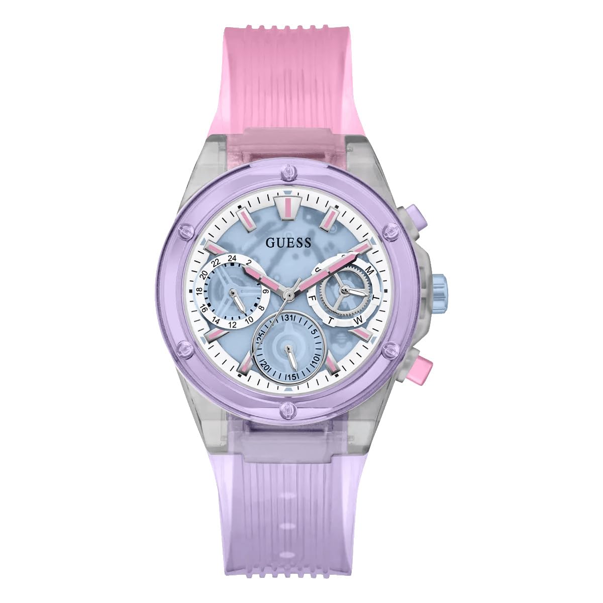 Foto 2 pulgar | Reloj Guess Correa Multicolor Esfera Azul Caja de 39 mm para Mujer - Venta Internacional