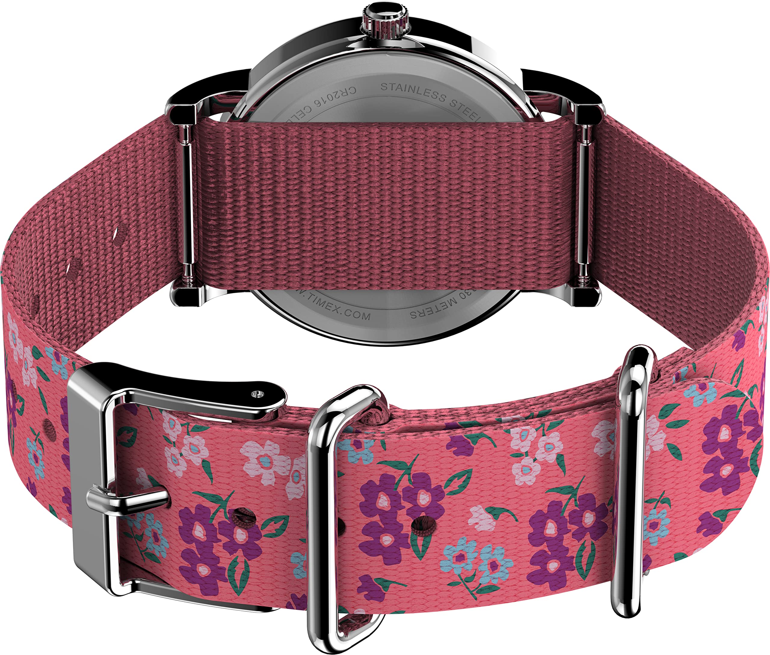 Foto 2 | Reloj Timex Weekender de 31 mm Tela Rosa Plateada para Mujer - Venta Internacional