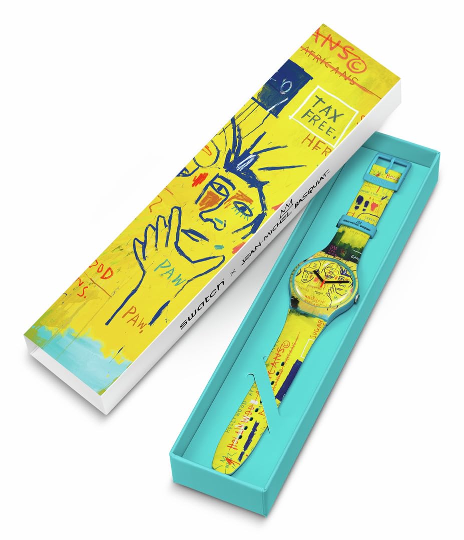 Foto 3 pulgar | Reloj Swatch Hollywood Africans De Jm Basquiat Para Hombre 41 Mm - Venta Internacional.