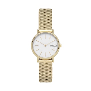 Foto 1 | Reloj Skagen Signatur Lille De Acero Inoxidable Dorado Con Dos Manecillas - Venta Internacional.