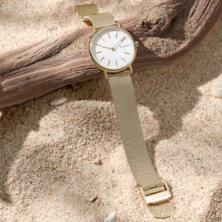 Foto 3 | Reloj Skagen Signatur Lille De Acero Inoxidable Dorado Con Dos Manecillas - Venta Internacional.