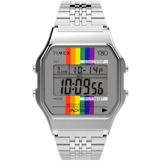 Foto 1 | Reloj Timex T80 Pride Rainbow Plateado de 34 mm - Venta Internacional