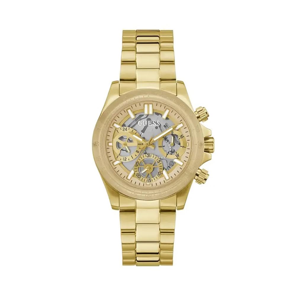 Foto 2 pulgar | Reloj Guess Para Mujer En Tono Dorado Con Esfera Transparente Y Caja De 39 Mm - Venta Internacional.