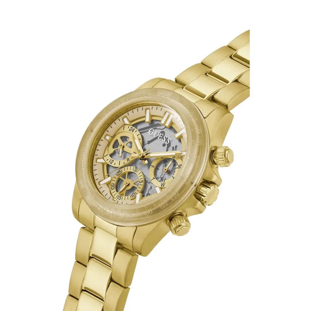 Foto 5 pulgar | Reloj Guess Para Mujer En Tono Dorado Con Esfera Transparente Y Caja De 39 Mm - Venta Internacional.