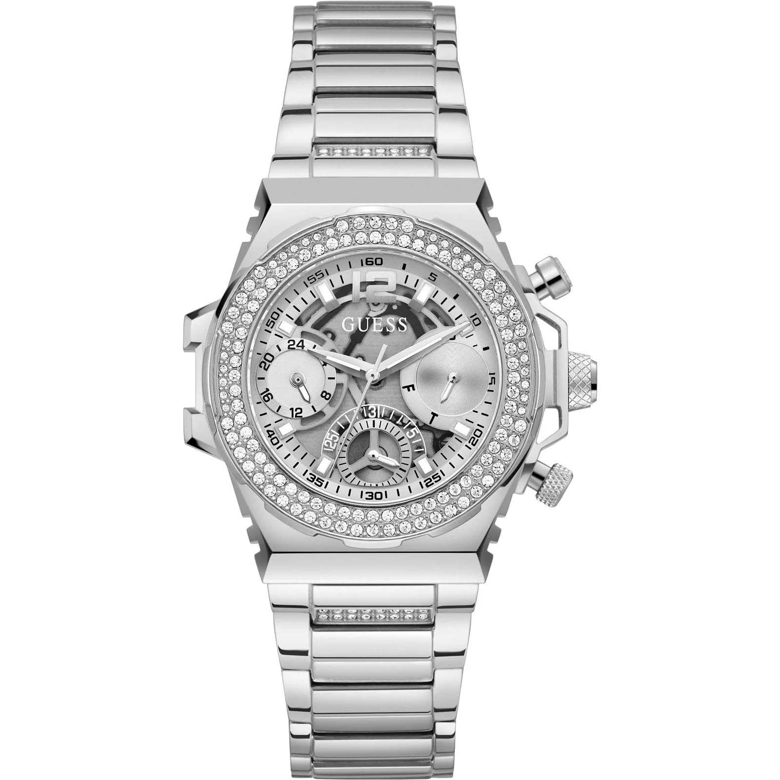 Reloj Guess Para Mujer, Correa Plateada De 36 Mm Y Esfera Plateada - Venta Internacional.