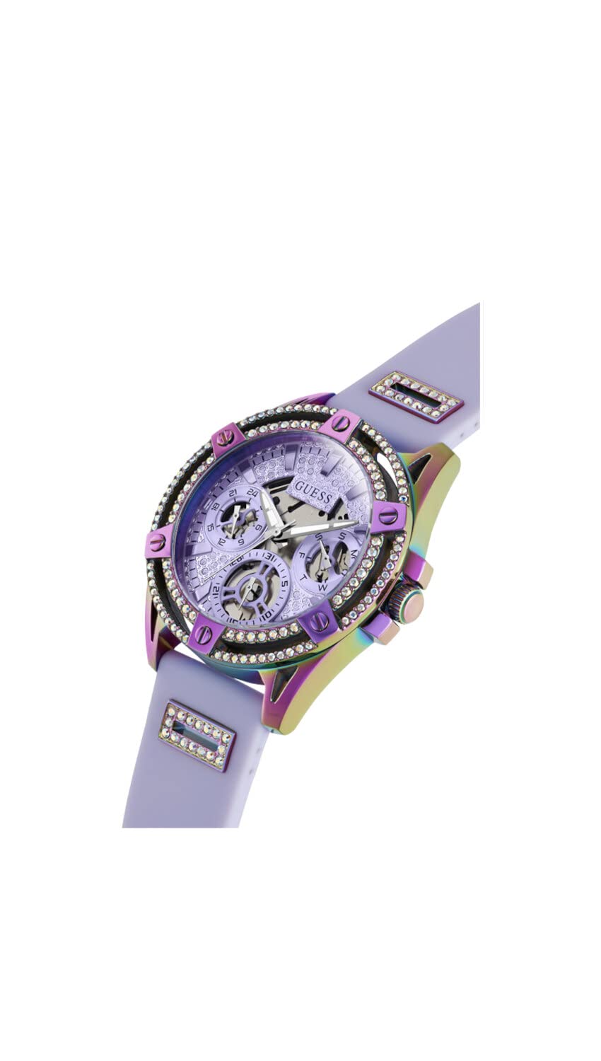 Foto 4 pulgar | Reloj Guess Para Mujer, Correa Morada, Esfera Lavanda, Caja De 40 Mm - Venta Internacional.