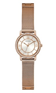 Foto 1 | Reloj Guess Para Mujer En Tono Oro Rosa Con Esfera Blanca Y Caja De 28 Mm - Venta Internacional.