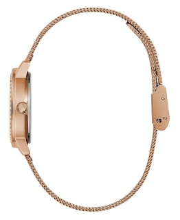 Foto 4 | Reloj Guess Para Mujer En Tono Oro Rosa Con Esfera Blanca Y Caja De 28 Mm - Venta Internacional.