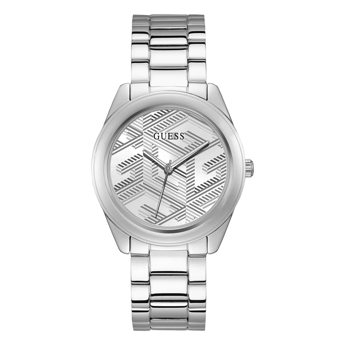 Foto 2 pulgar | Pulsera Watch Guess Para Mujer En Tono Plateado De 40 Mm Con Esfera Plateada - Venta Internacional.