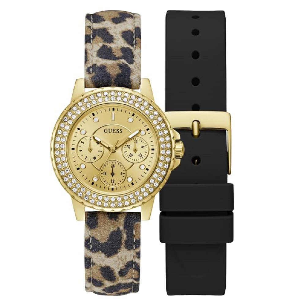 Foto 2 pulgar | Reloj Guess Para Mujer Con Correas Intercambiables De 36 Mm Y Esfera Color Champán - Venta Internacional.