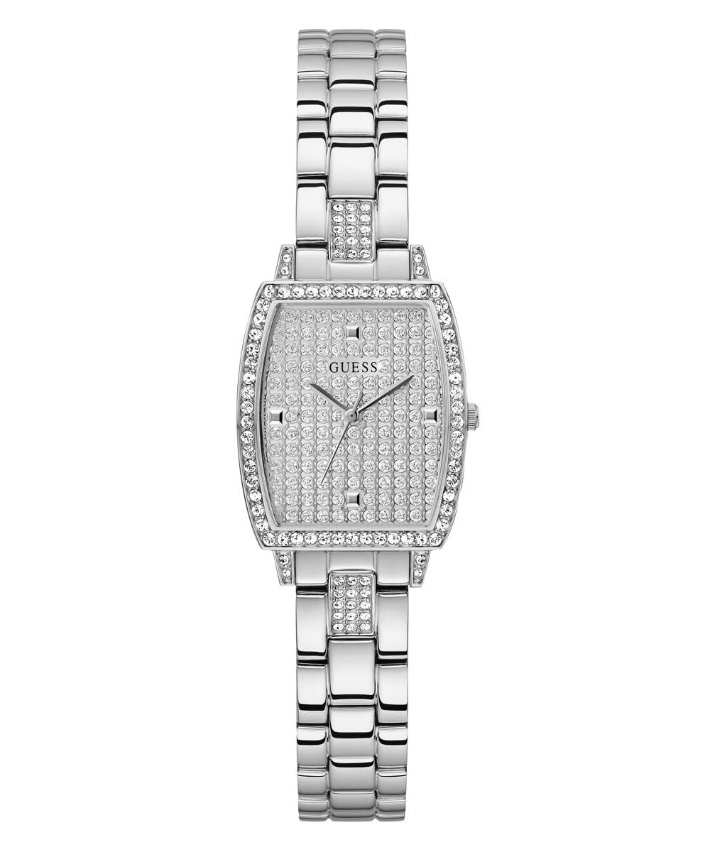 Pulsera Watch Guess Para Mujer En Tono Plateado De 25 Mm Con Esfera Plateada - Venta Internacional.