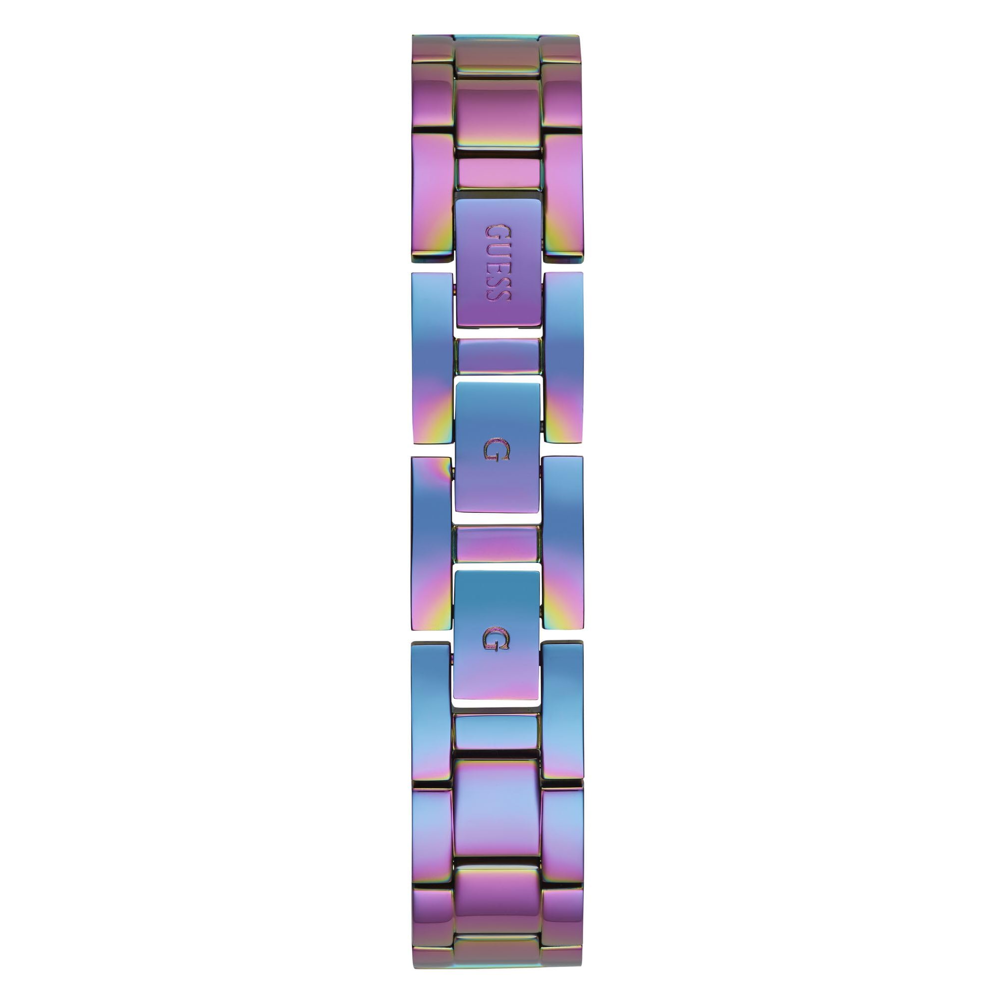 Foto 4 pulgar | Reloj Guess, Pulsera Iridiscente Para Mujer, Esfera Plateada, Caja De 32 Mm - Venta Internacional.