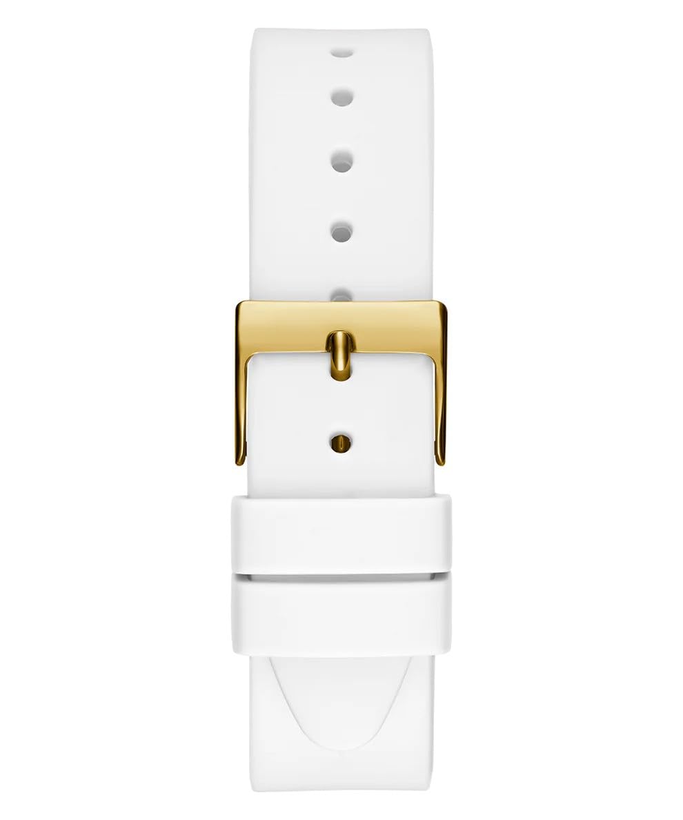 Foto 4 | Reloj Guess Para Mujer, 38 Mm, Correa Blanca, Esfera Blanca, Tono Dorado - Venta Internacional.