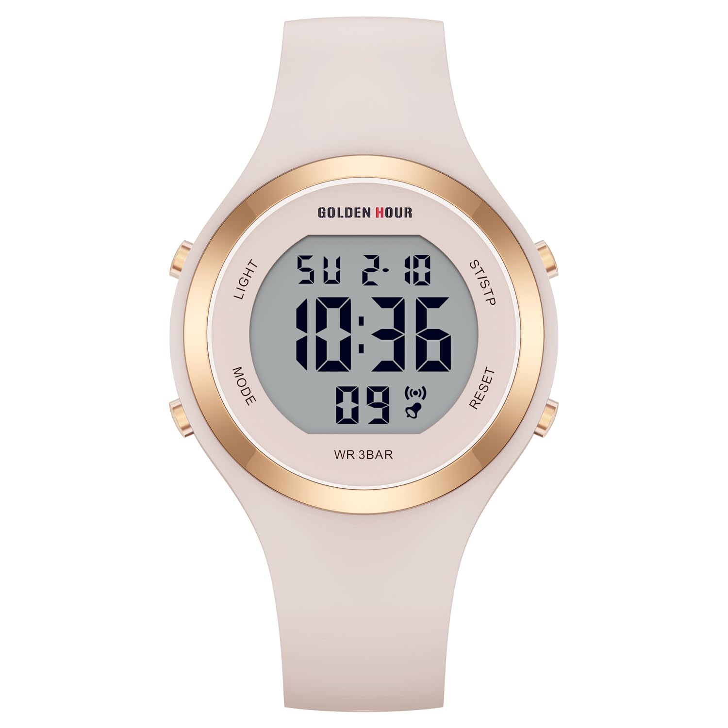 Foto 3 pulgar | Reloj Golden Hour Waterproof Sport, Cronógrafo Digital Para Mujer - Venta Internacional.