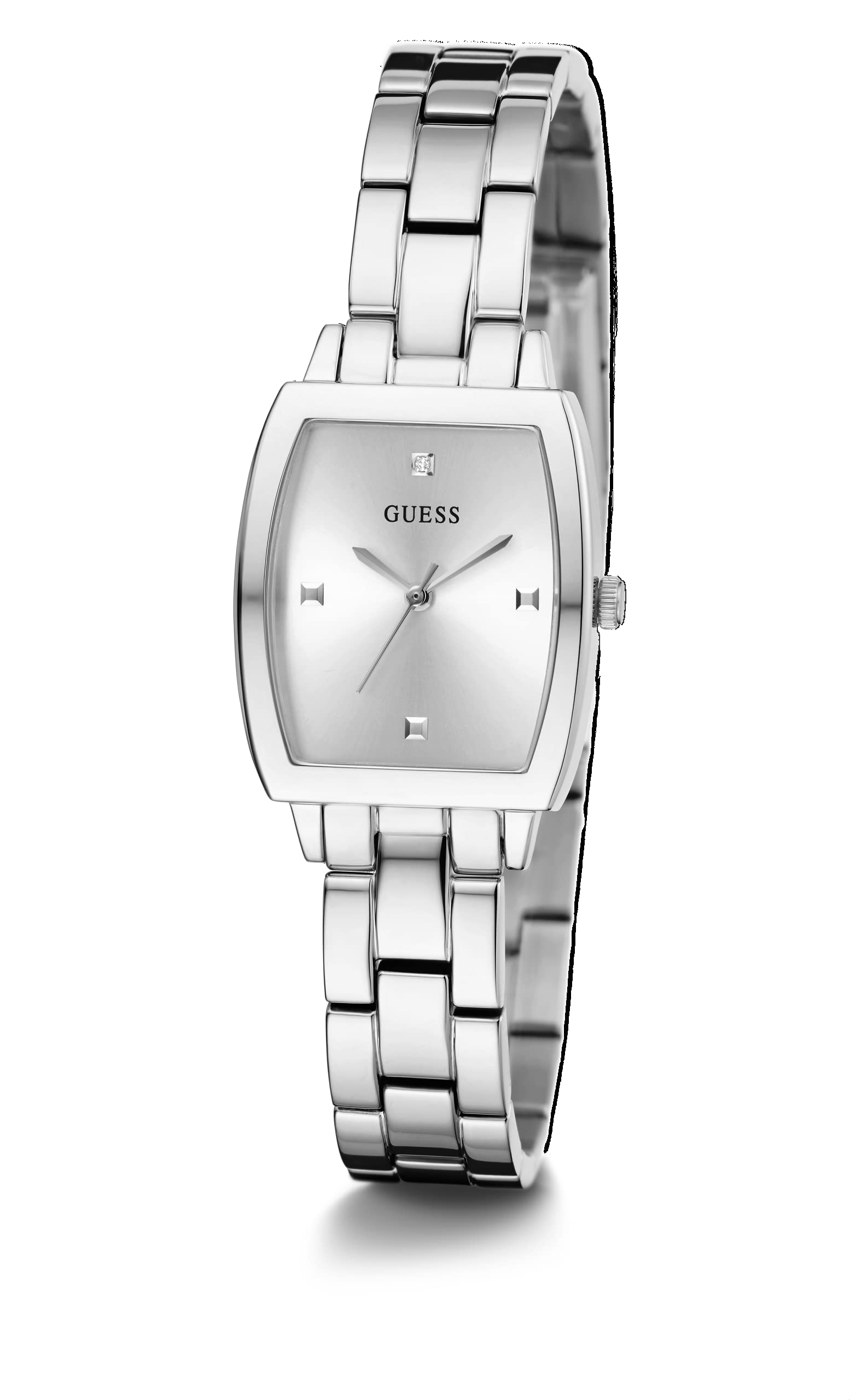 Foto 6 pulgar | Vestido Guess Tonneau Diamond Para Mujer, 24 Mm, Tono Plateado - Venta Internacional.