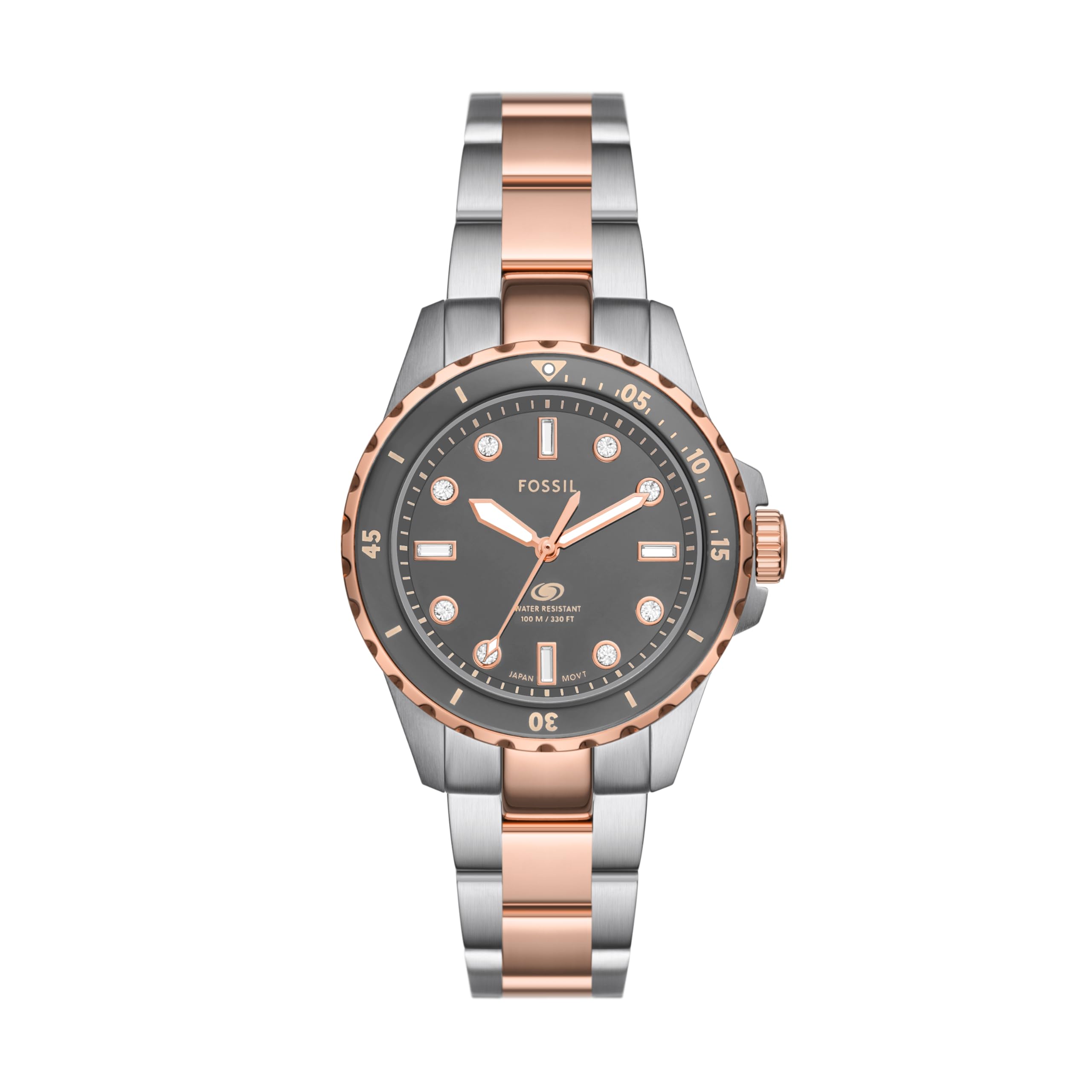 Reloj Fossil Dive Es5348 De Acero Inoxidable Bicolor Para Mujer - Venta Internacional.