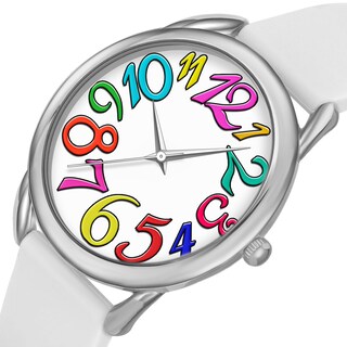 Foto 4 | Reloj Bisley Para Mujer, Blanco, Con Colorida Esfera Con Números Arábigos - Venta Internacional.
