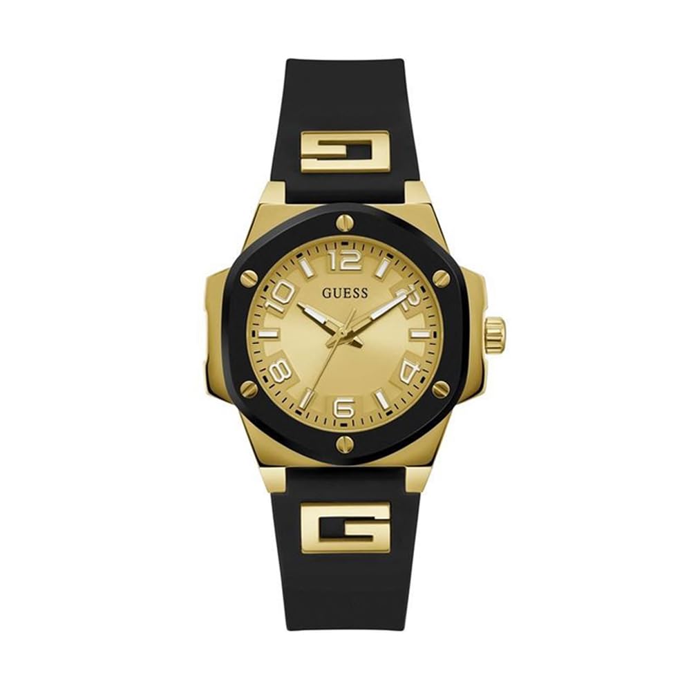 Foto 2 pulgar | Funda Bicolor Para Mujer Watch Guess Con Correa De Silicona Negra De 38 Mm - Venta Internacional.