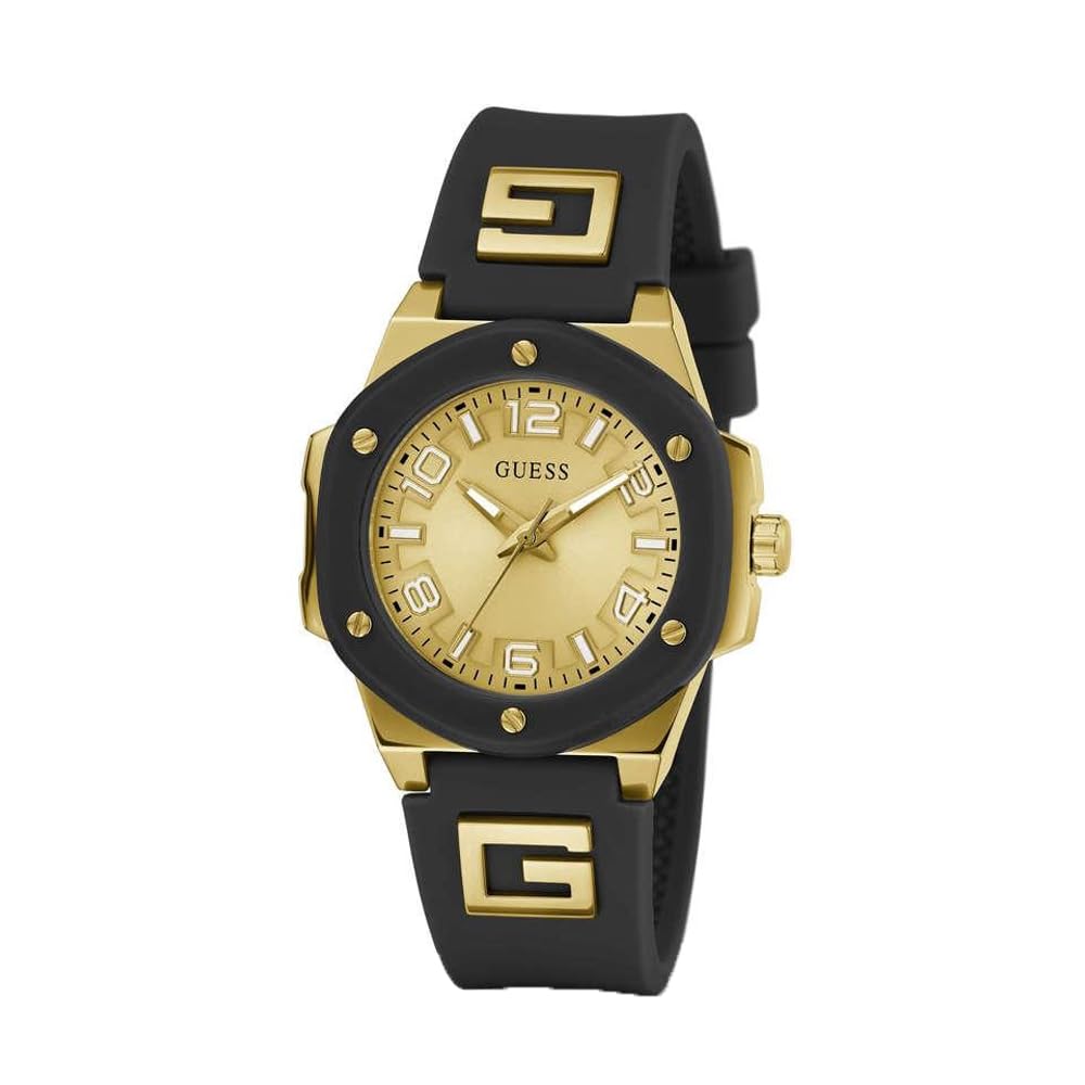 Foto 6 pulgar | Funda Bicolor Para Mujer Watch Guess Con Correa De Silicona Negra De 38 Mm - Venta Internacional.