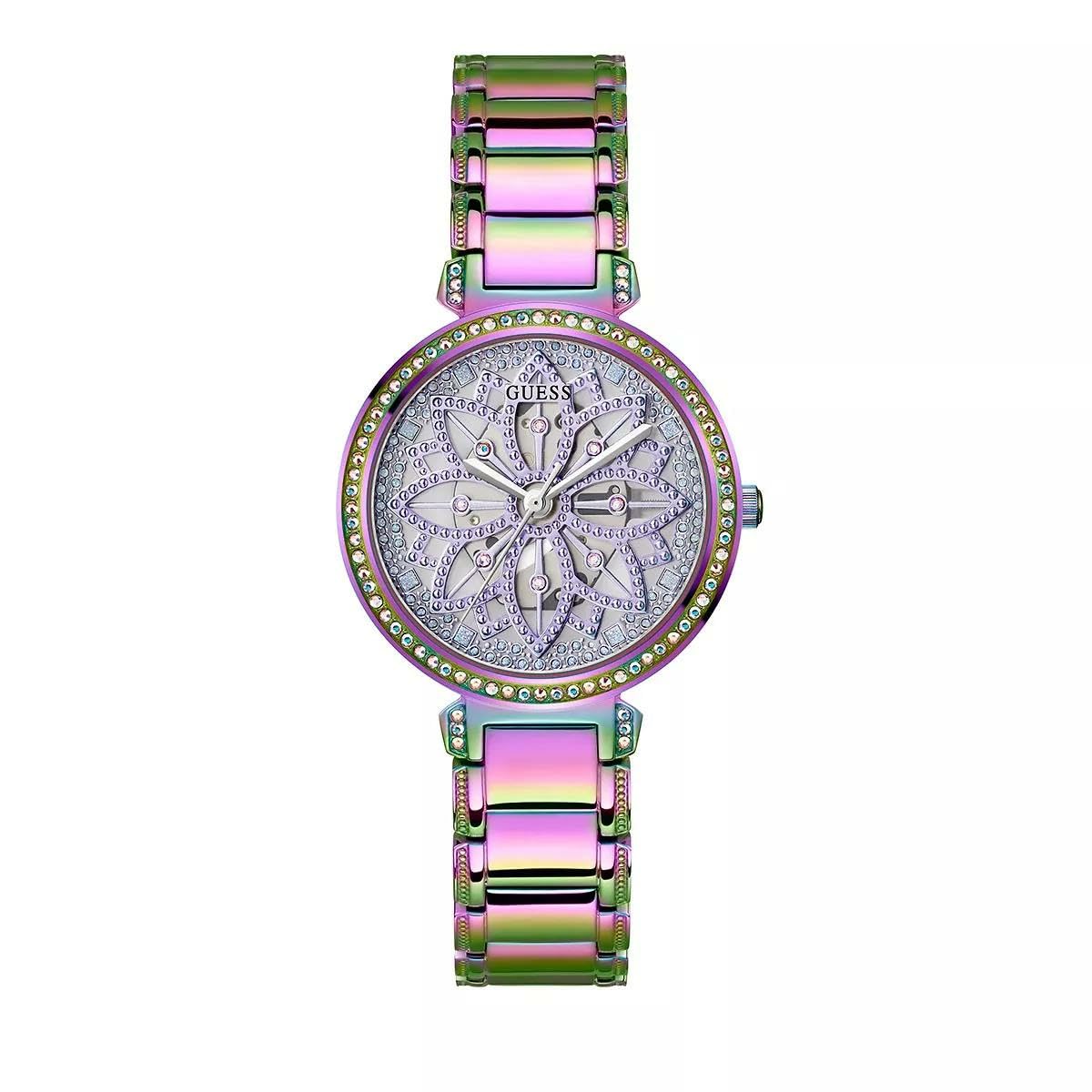 Foto 2 pulgar | Reloj Guess, Pulsera Iridiscente De 36 Mm Para Mujer, Esfera Lavanda - Venta Internacional.