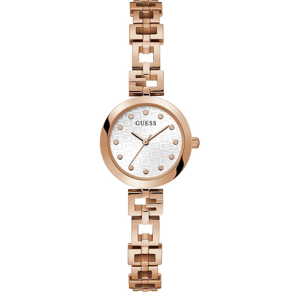 Reloj Guess Para Mujer, 26 Mm, Tono Oro Rosa Con Esfera Blanca - Venta Internacional.